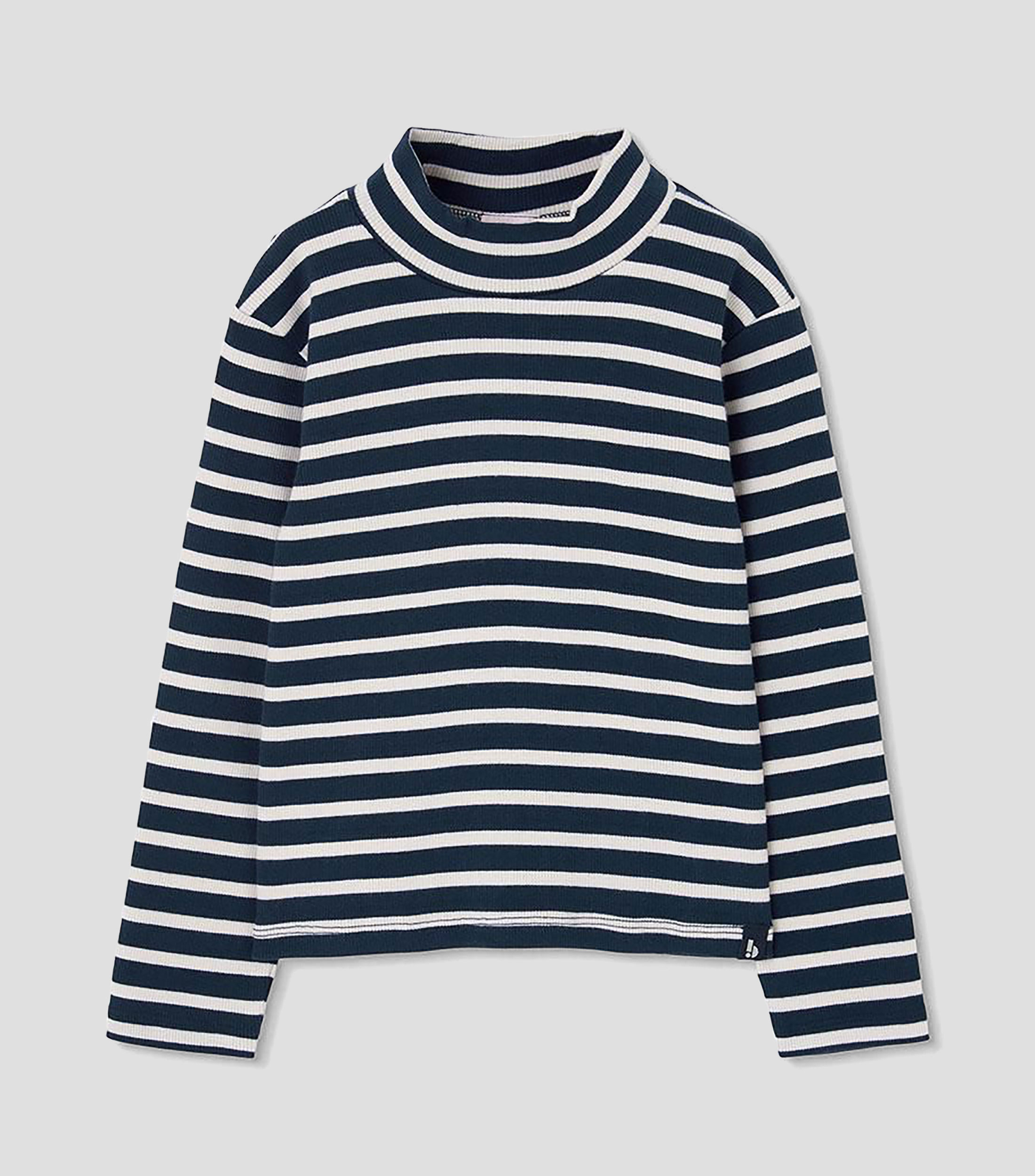 Playera cuello redondo manga larga Rayas Niña